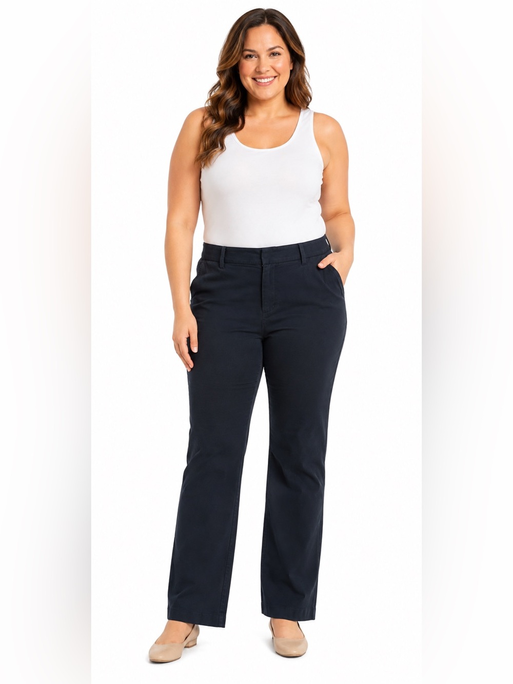 Lilly Pulitzer black stretch cotton blend office dress pants size 8